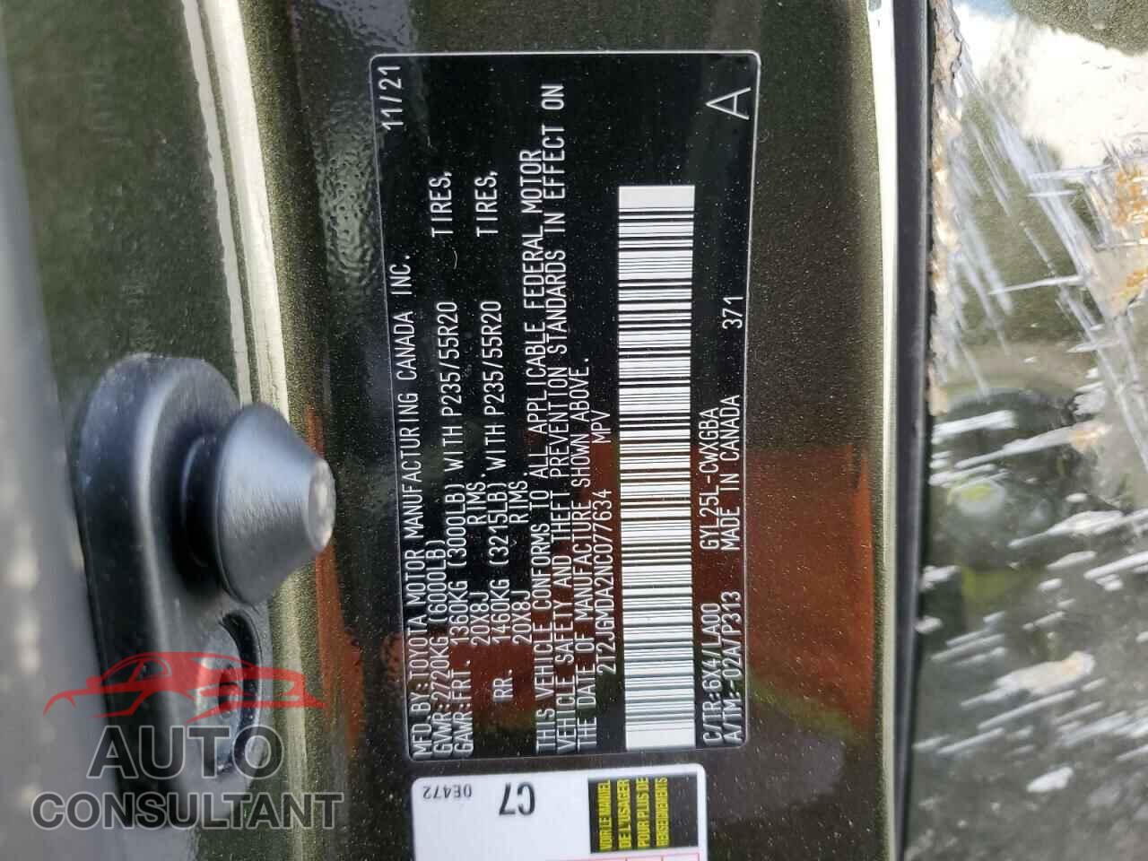 LEXUS RX450 2022 - 2T2JGMDA2NC077634