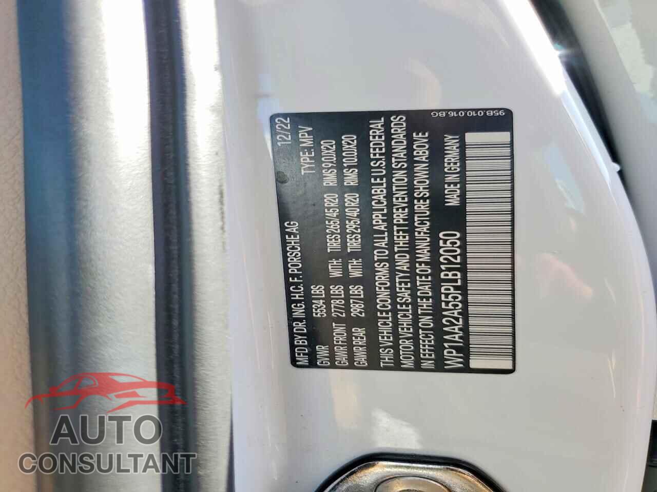 PORSCHE MACAN BASE 2023 - WP1AA2A55PLB12050