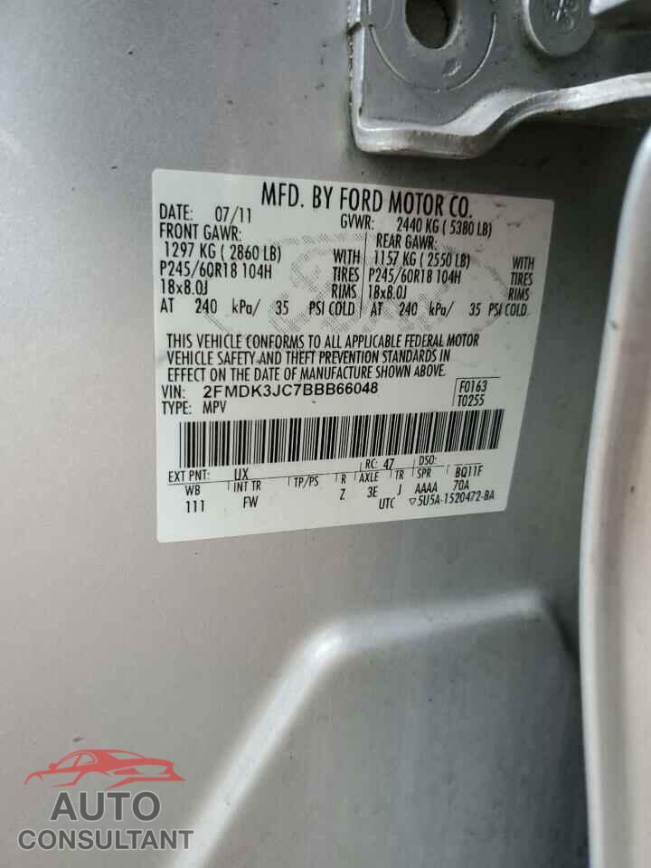 FORD EDGE 2011 - 2FMDK3JC7BBB66048