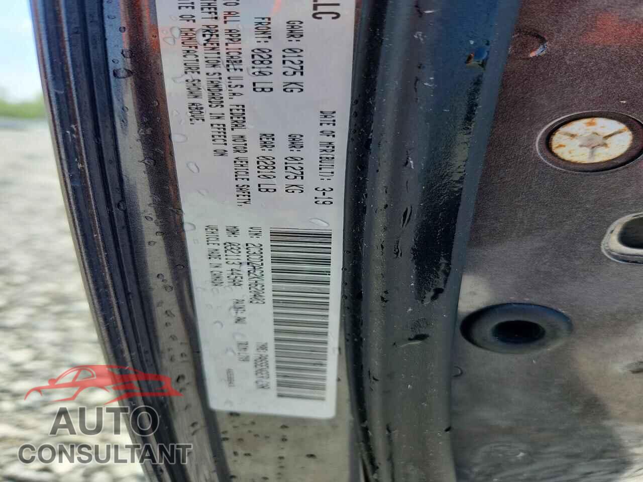 DODGE CHALLENGER 2019 - 2C3CDZAG2KH620403