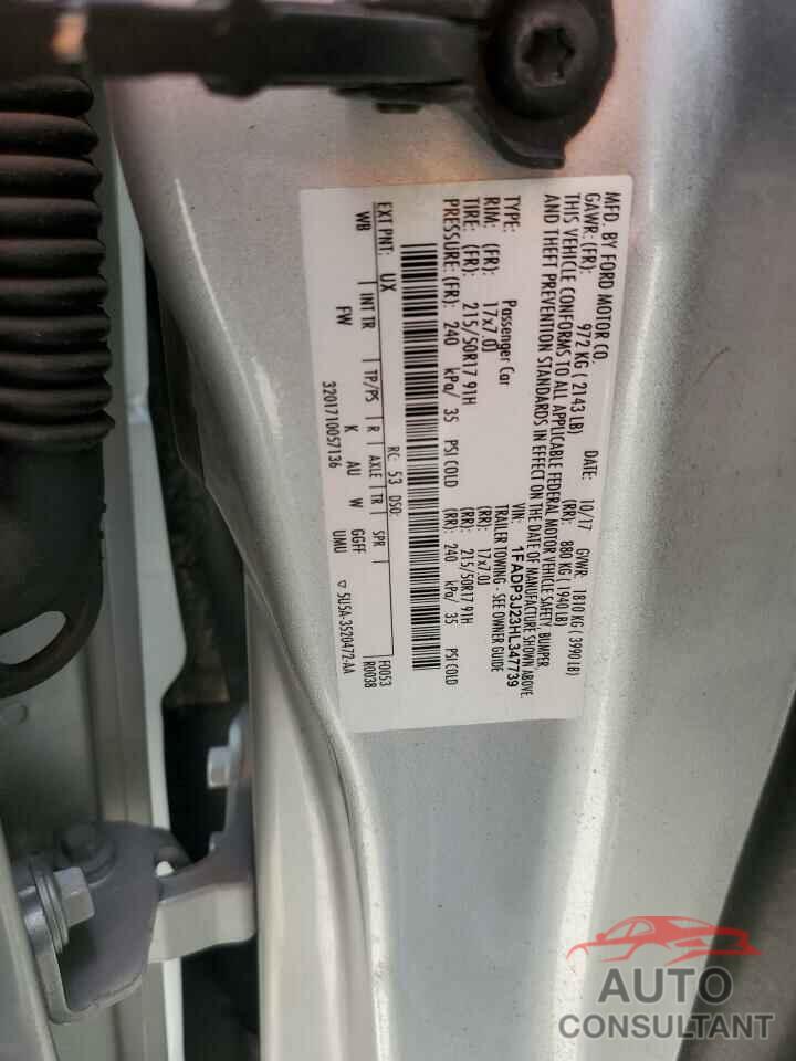 FORD FOCUS 2017 - 1FADP3J23HL347739
