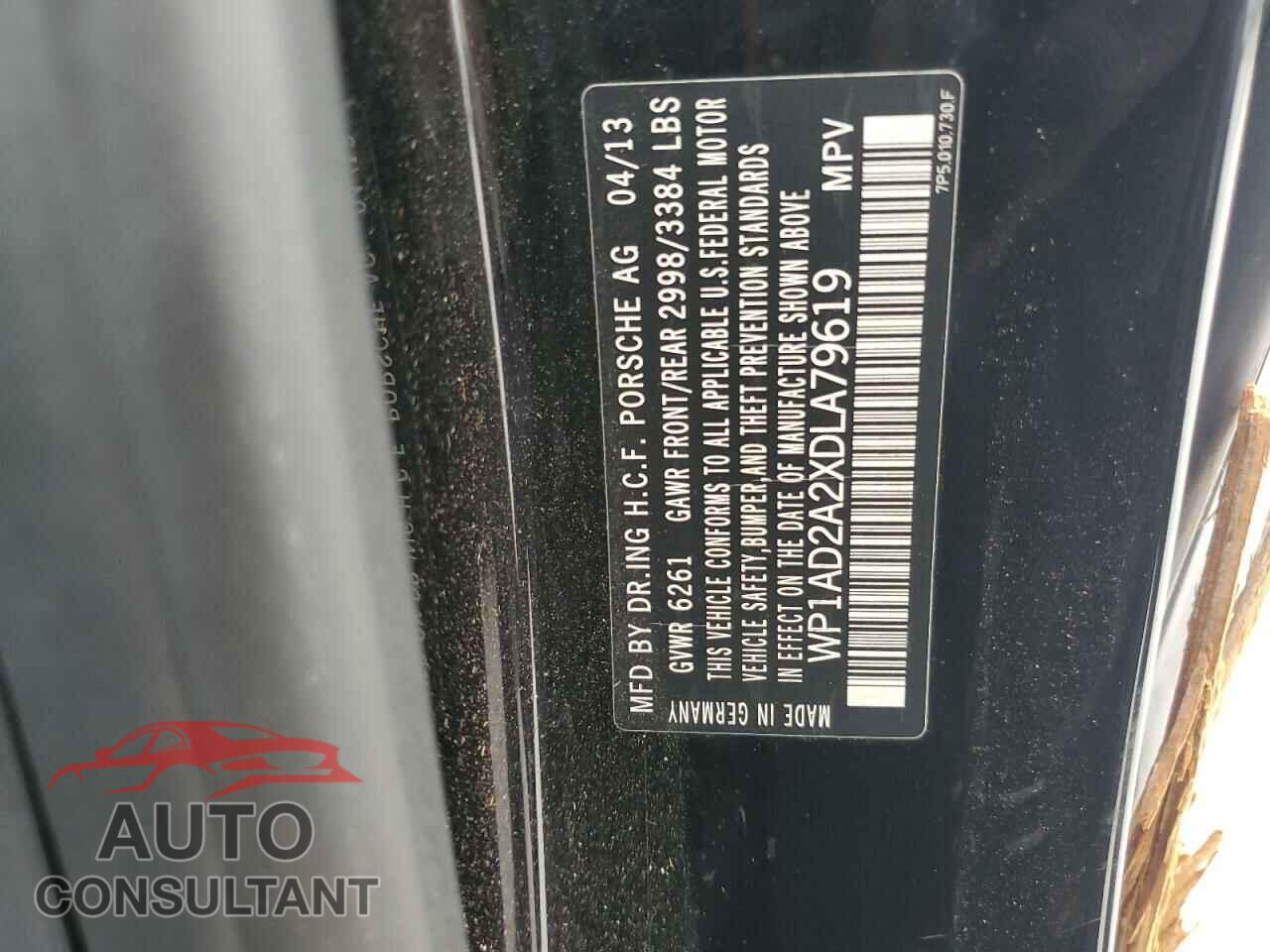 PORSCHE CAYENNE 2013 - WP1AD2A2XDLA79619