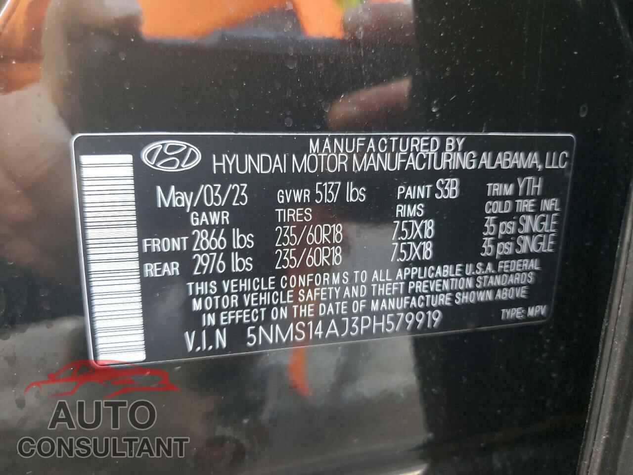 HYUNDAI SANTA FE 2023 - 5NMS14AJ3PH579919