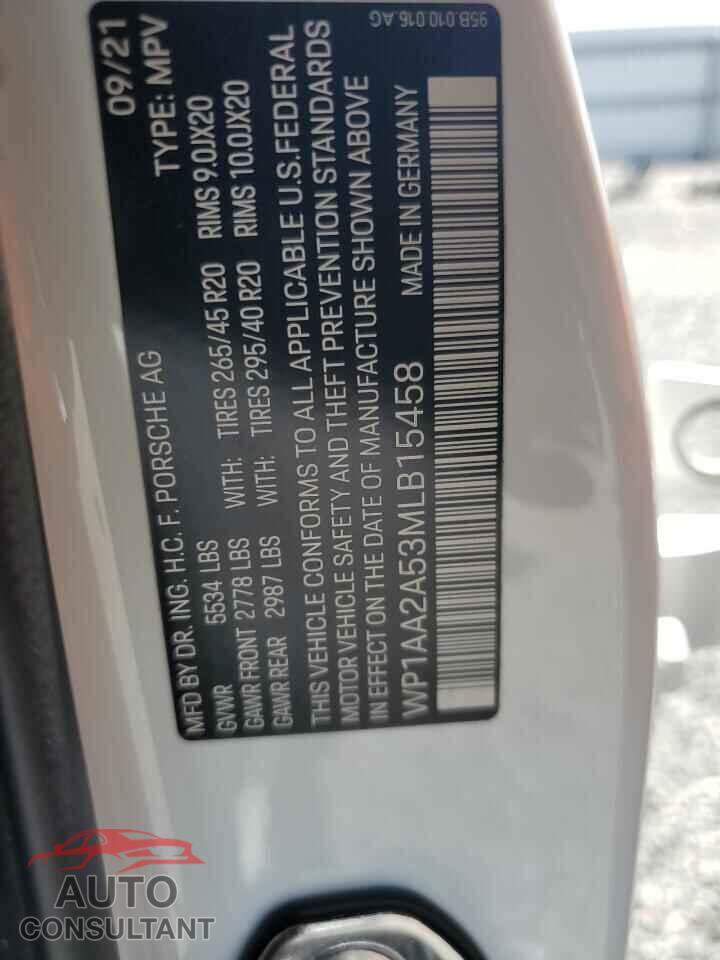 PORSCHE MACAN 2021 - WP1AA2A53MLB15458