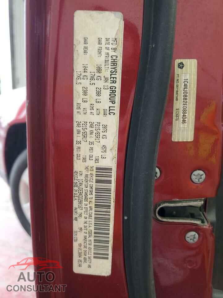 JEEP COMPASS 2013 - 1C4NJDEB4DD280167