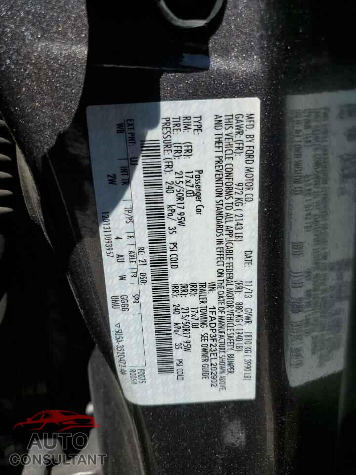 FORD FOCUS 2014 - 1FADP3F23EL202902