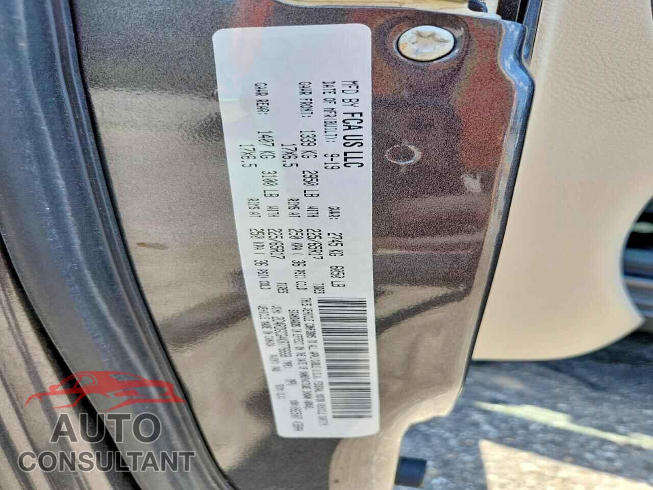 DODGE CARAVAN 2019 - 2C4RDGCG4KR776668