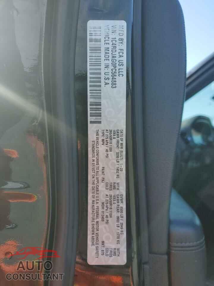 DODGE DURANGO 2023 - 1C4RDJAG0PC564883