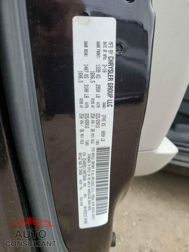 DODGE CARAVAN 2010 - 2D4RN5D11AR273404