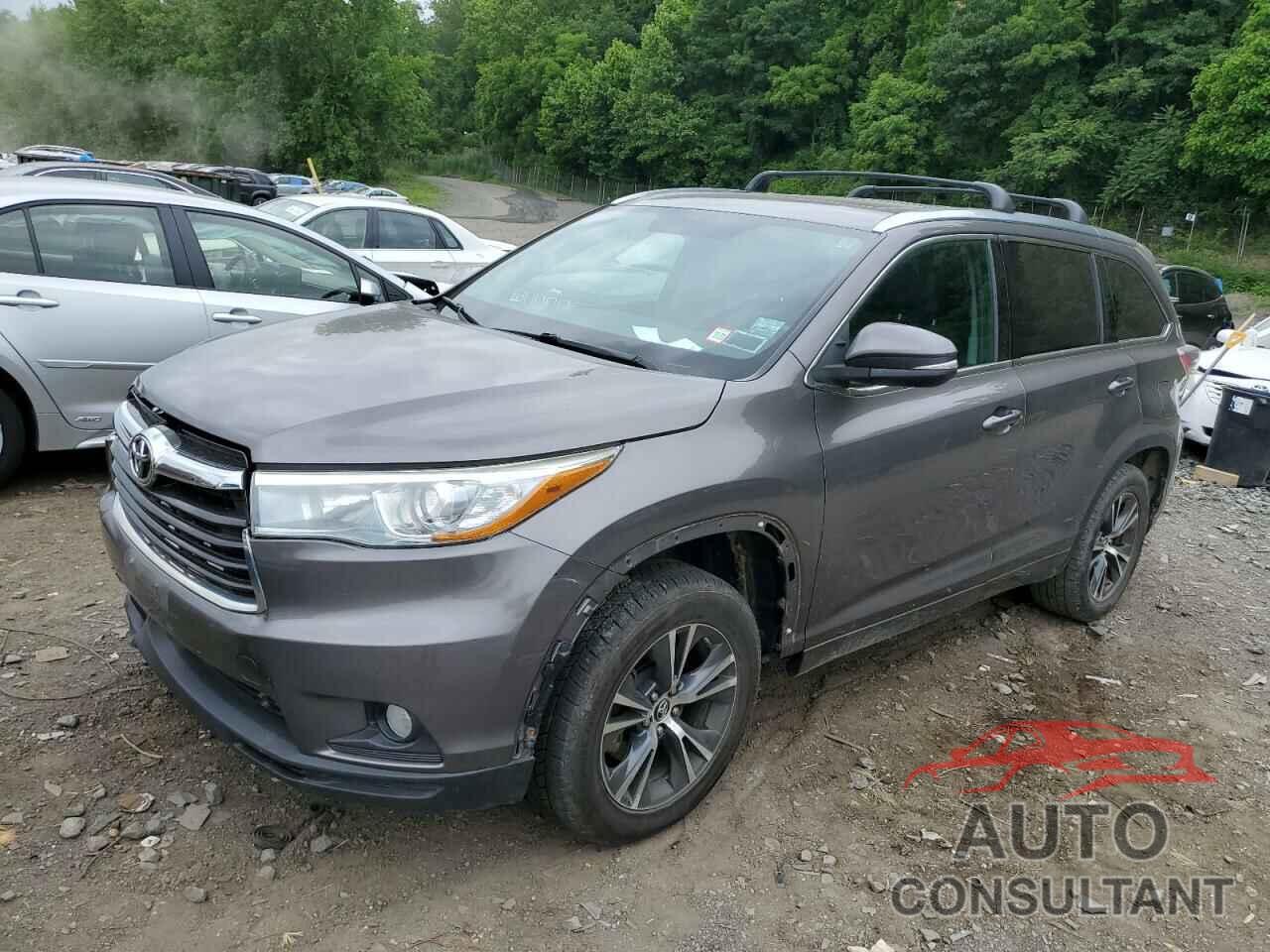 TOYOTA HIGHLANDER 2016 - 5TDJKRFH6GS331804