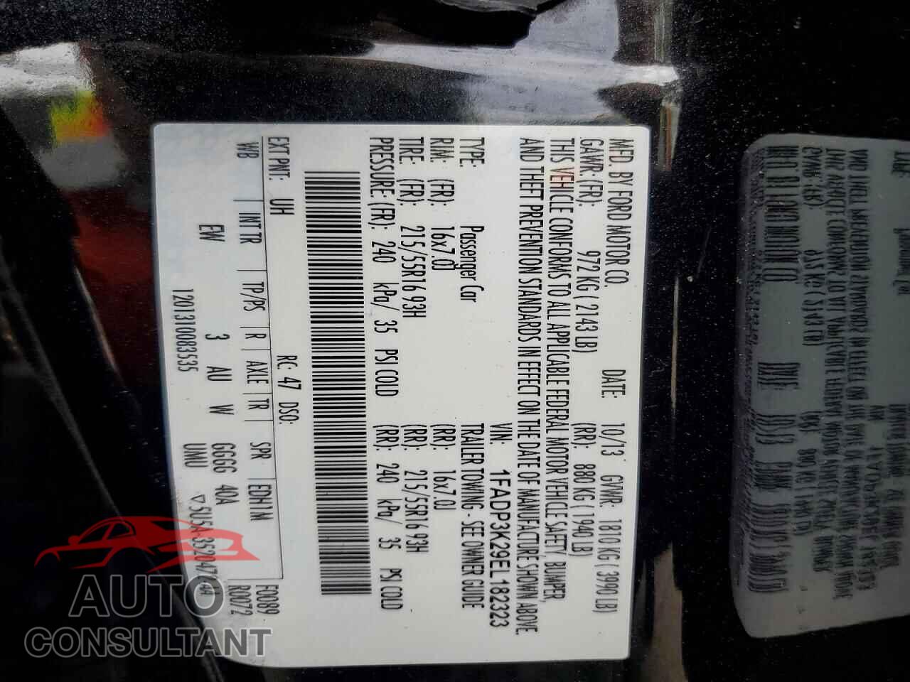 FORD FOCUS 2014 - 1FADP3K29EL182323