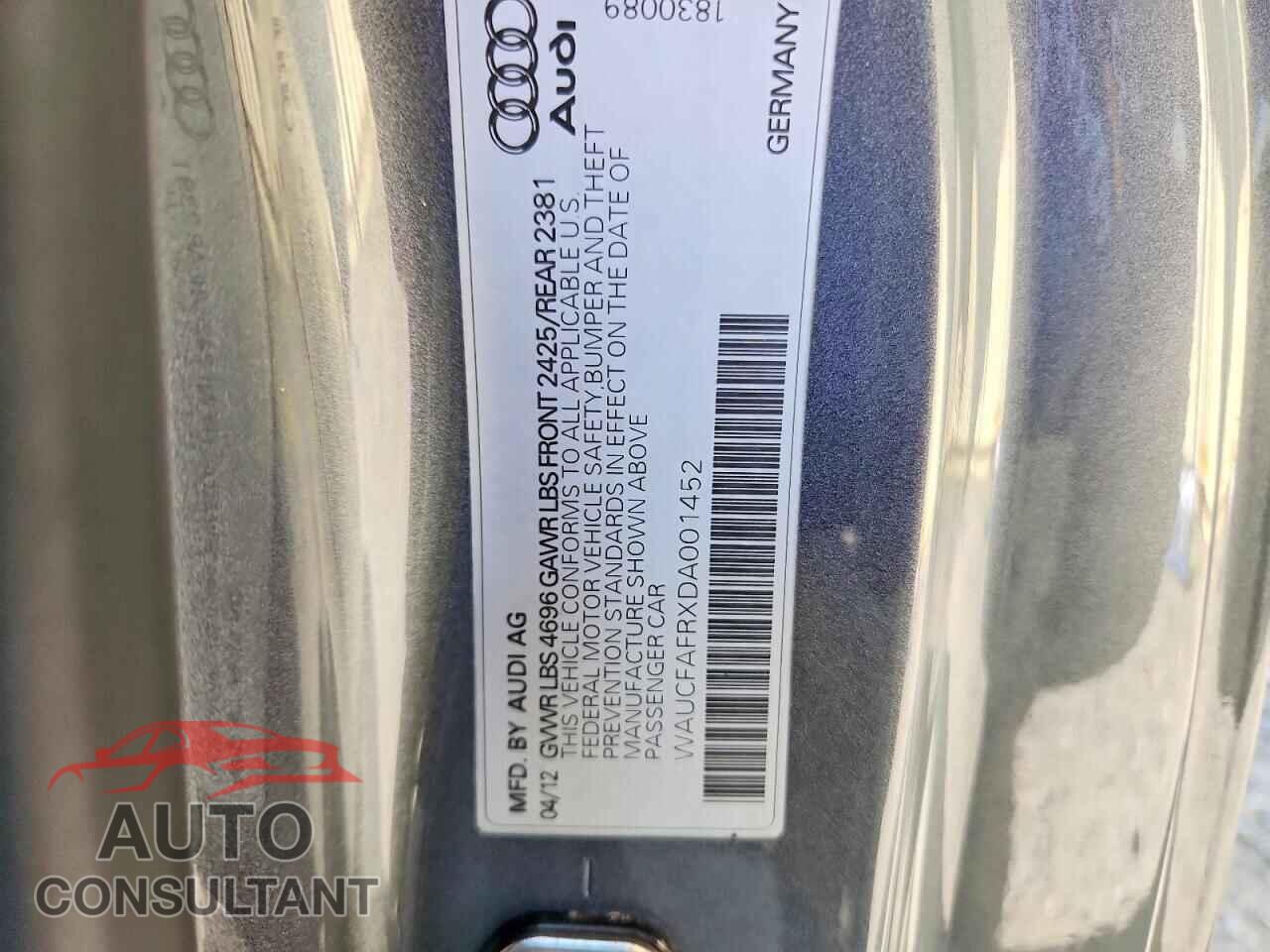 AUDI A5 2013 - WAUCFAFRXDA001452
