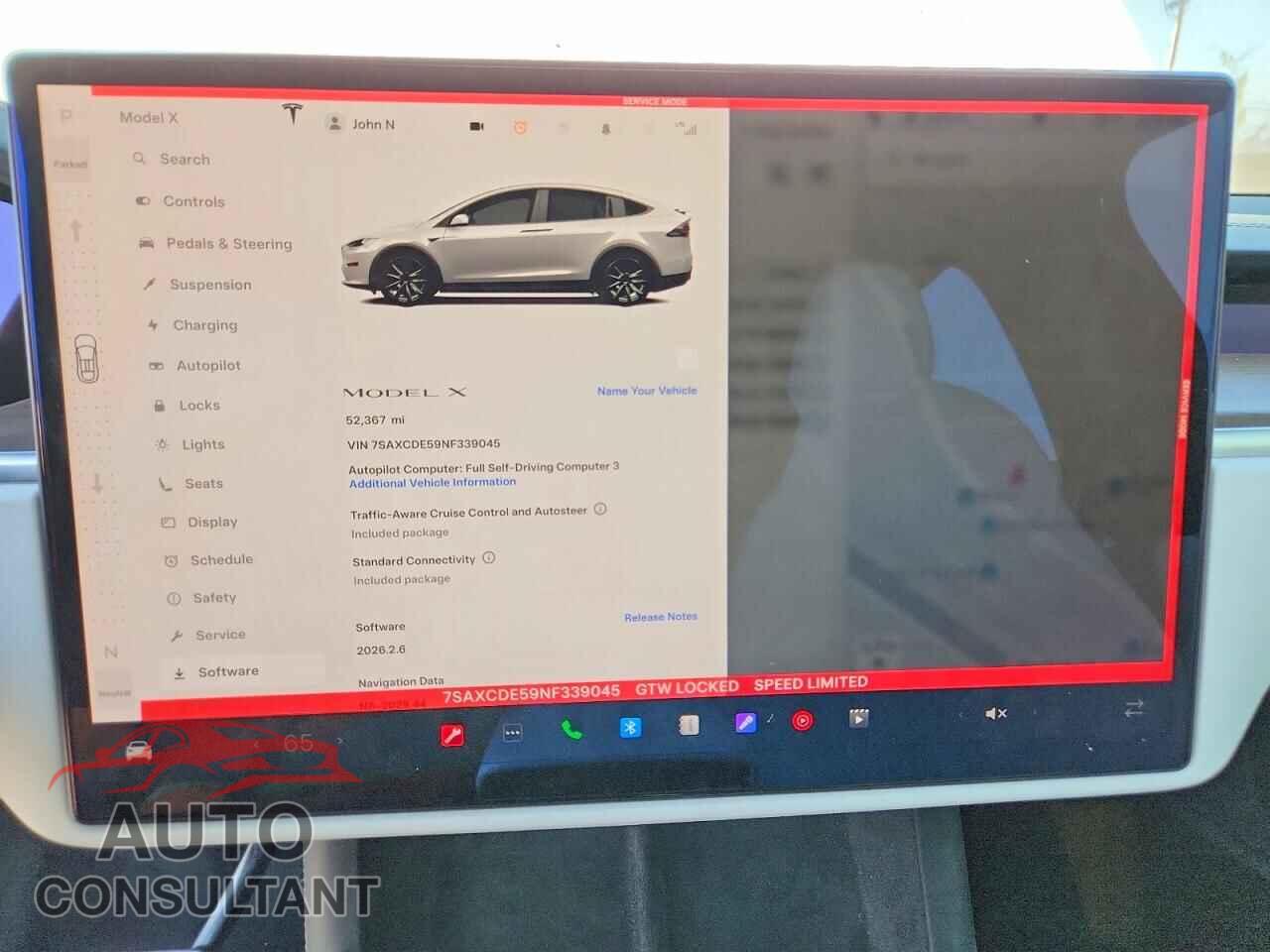 TESLA MODEL X 2022 - 7SAXCDE59NF339045