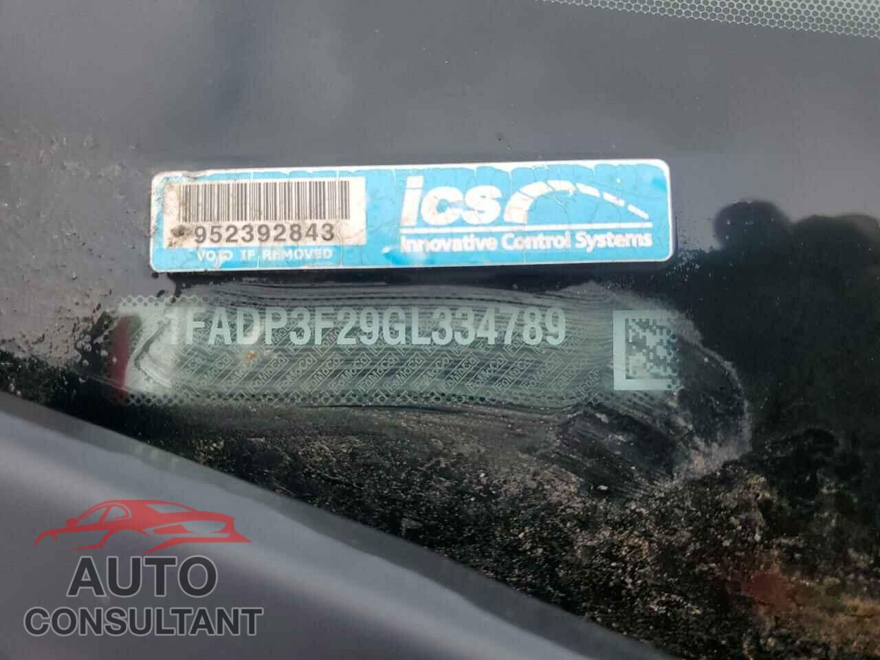 FORD FOCUS 2016 - 1FADP3F29GL334789