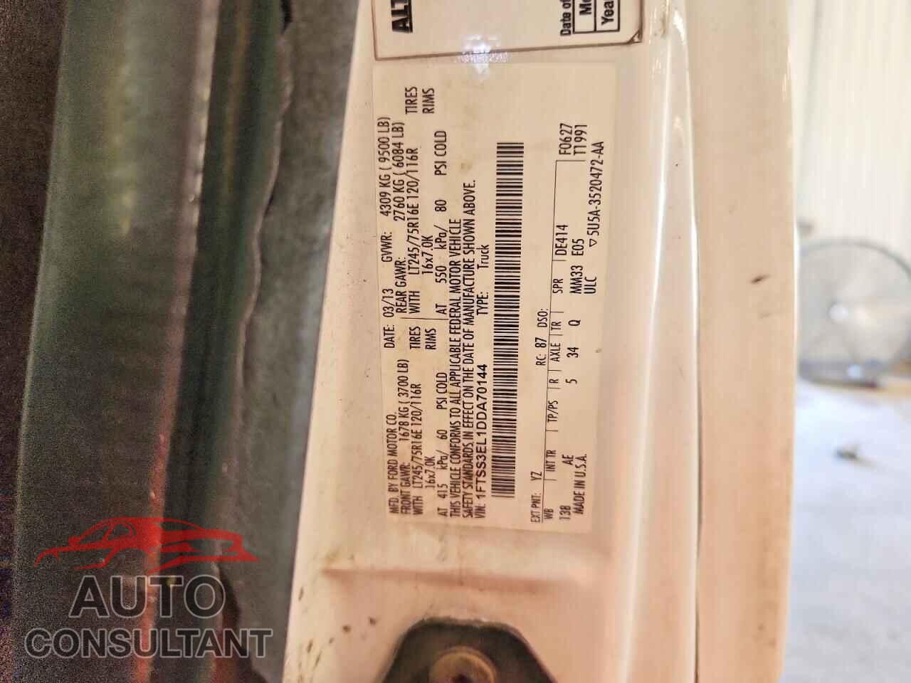 FORD ECONOLINE 2013 - 1FTSS3EL1DDA70144