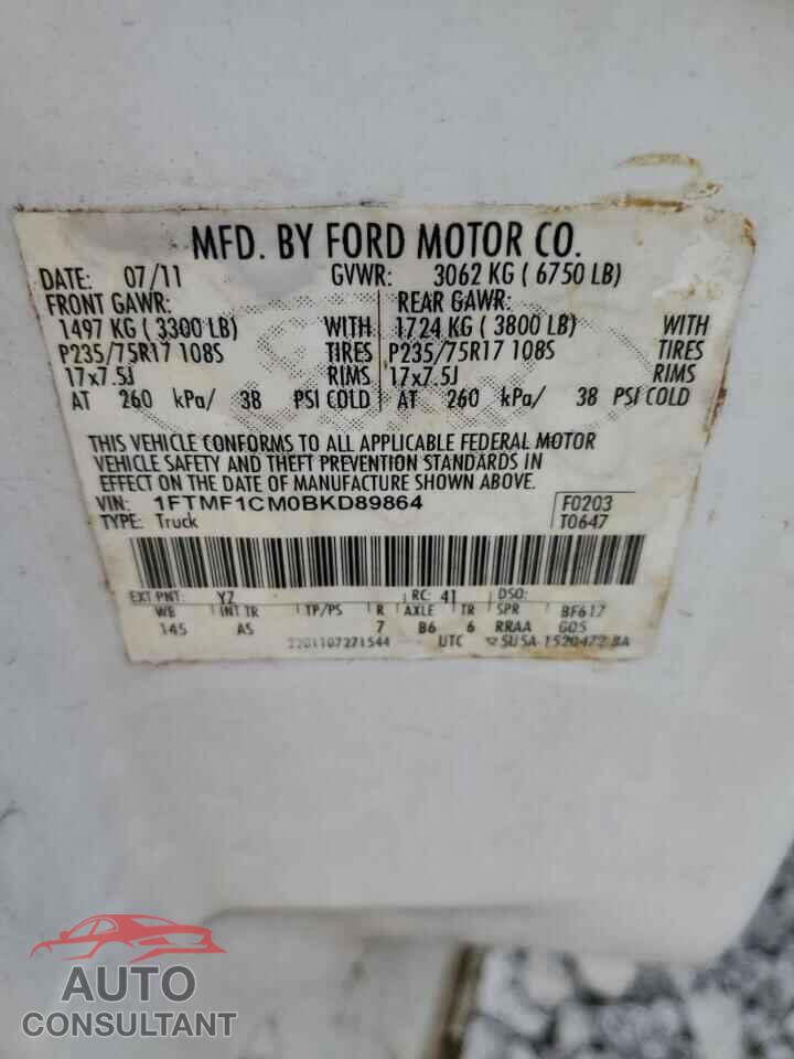 FORD All Models 2011 - 1FTMF1CM0BKD89864