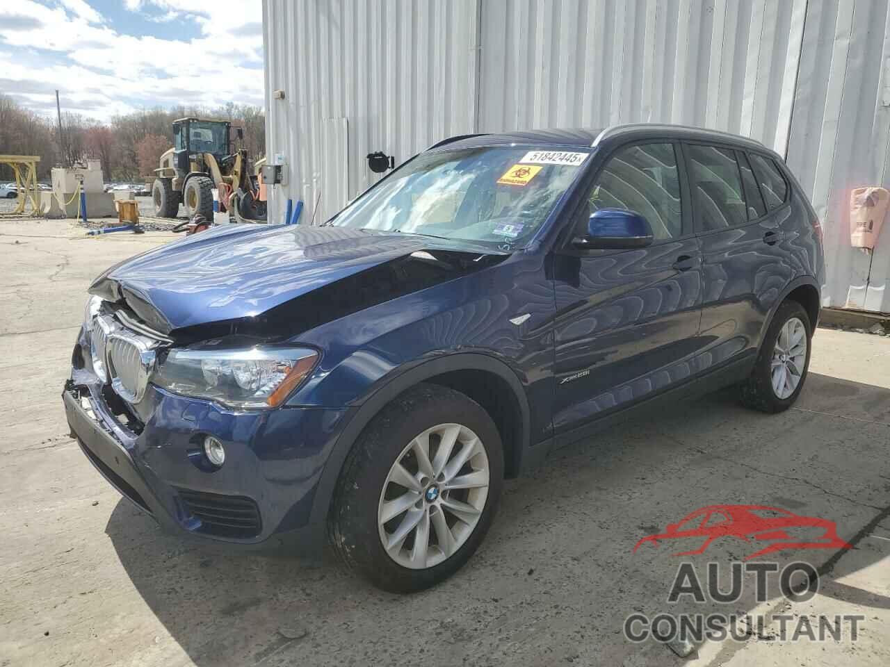 BMW X3 2016 - 5UXWX9C57G0D88843