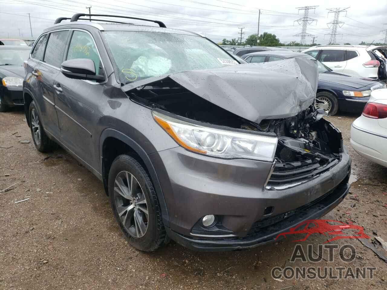 TOYOTA HIGHLANDER 2016 - 5TDJKRFH0GS243394