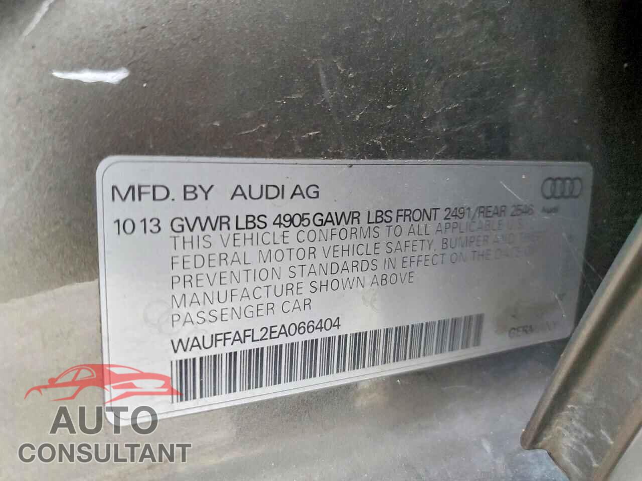 AUDI A4 2014 - WAUFFAFL2EA066404