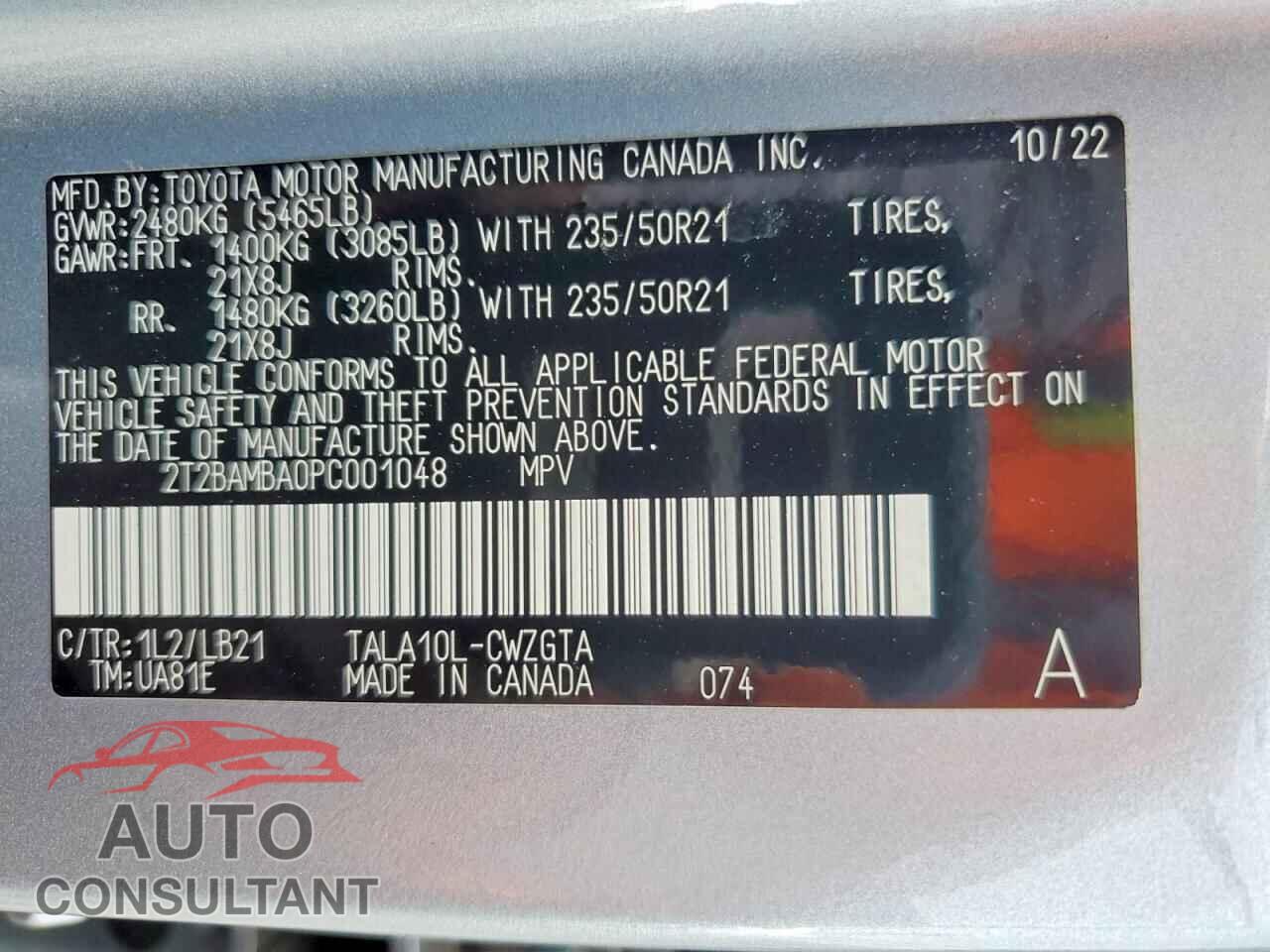 LEXUS RX350 2023 - 2T2BAMBA0PC001048