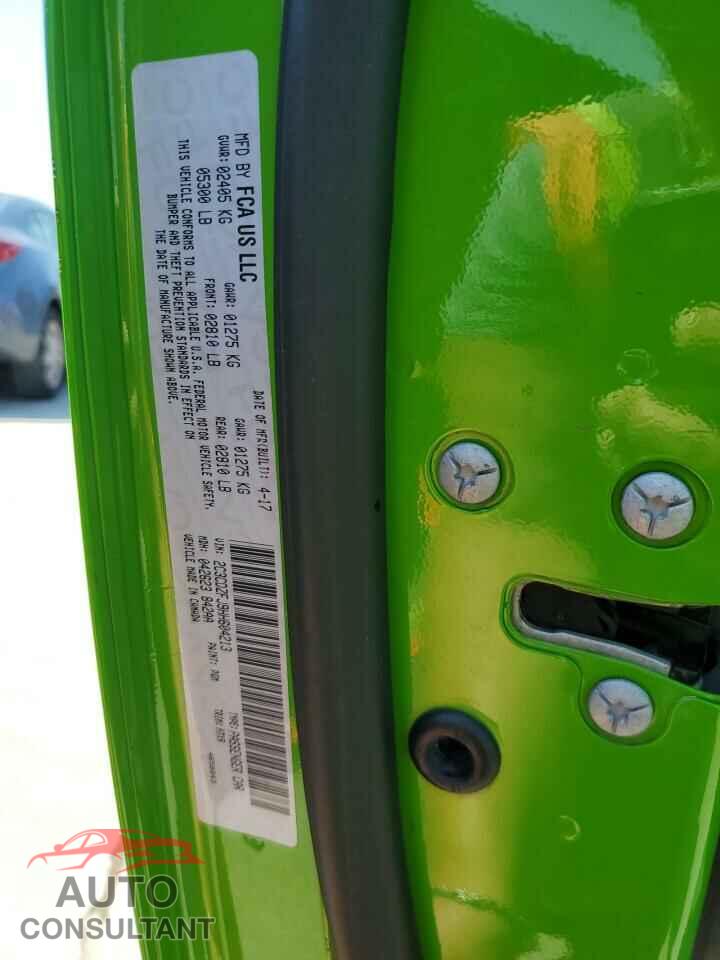 DODGE CHALLENGER 2017 - 2C3CDZFJ9HH604213