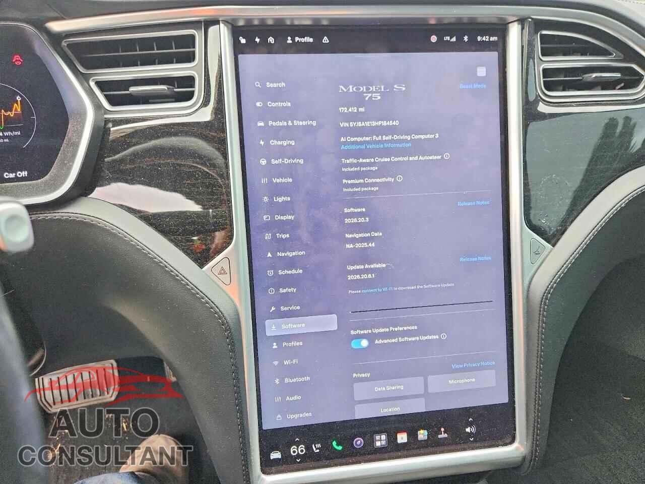 TESLA MODEL S 2017 - 5YJSA1E13HF184540
