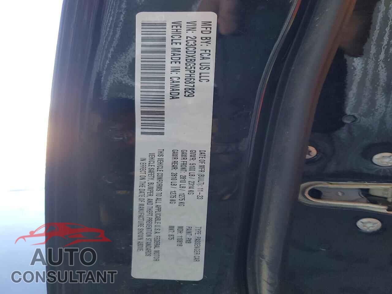 DODGE CHARGER 2023 - 2C3CDXBG5PH687829