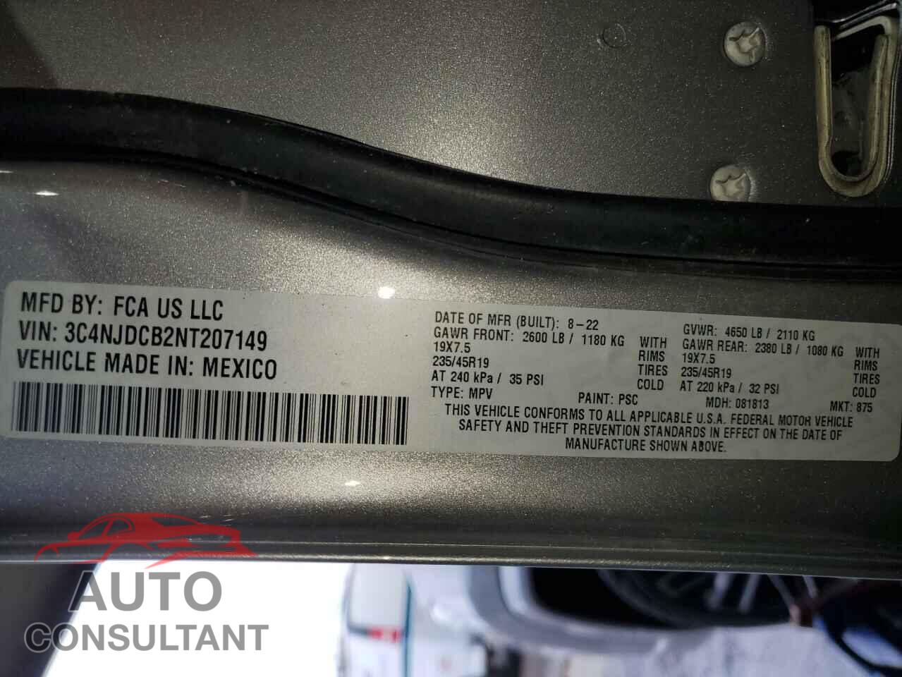 JEEP COMPASS 2022 - 3C4NJDCB2NT207149