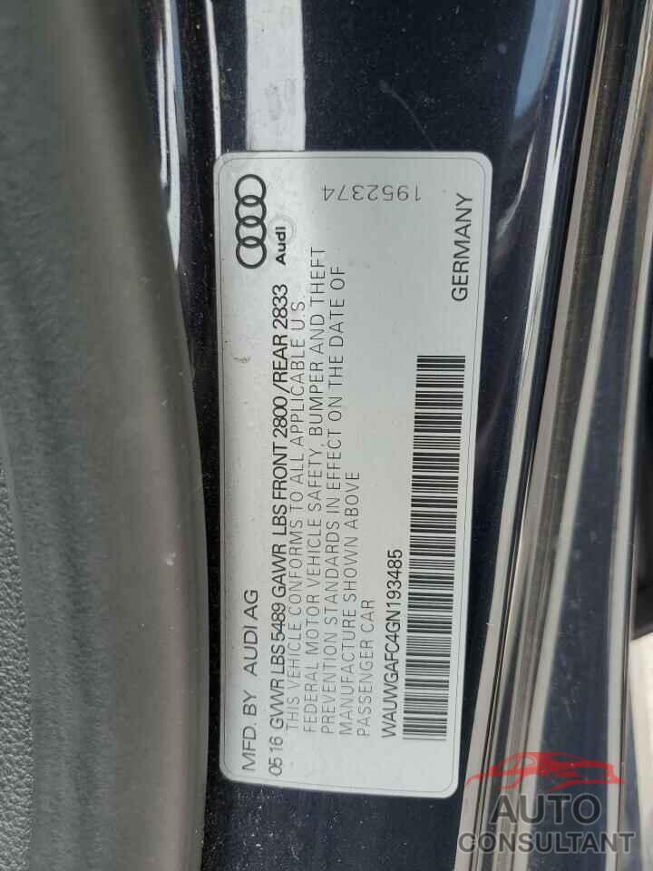AUDI A7 2016 - WAUWGAFC4GN193485