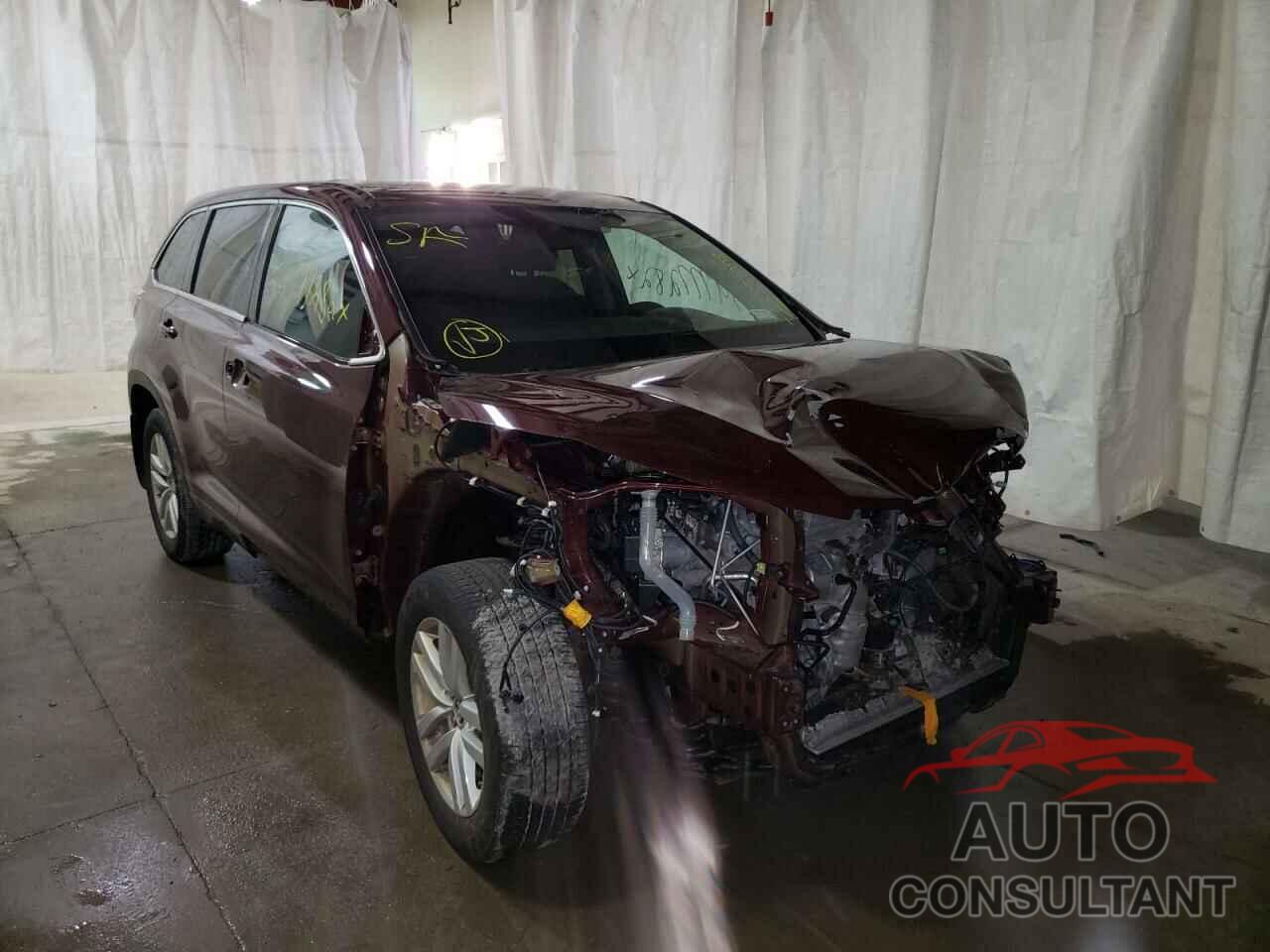 TOYOTA HIGHLANDER 2016 - 5TDBKRFH8GS293495