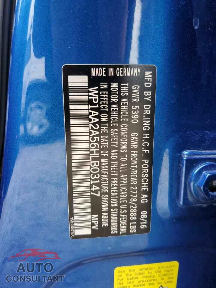 PORSCHE MACAN 2017 - WP1AA2A56HLB03147
