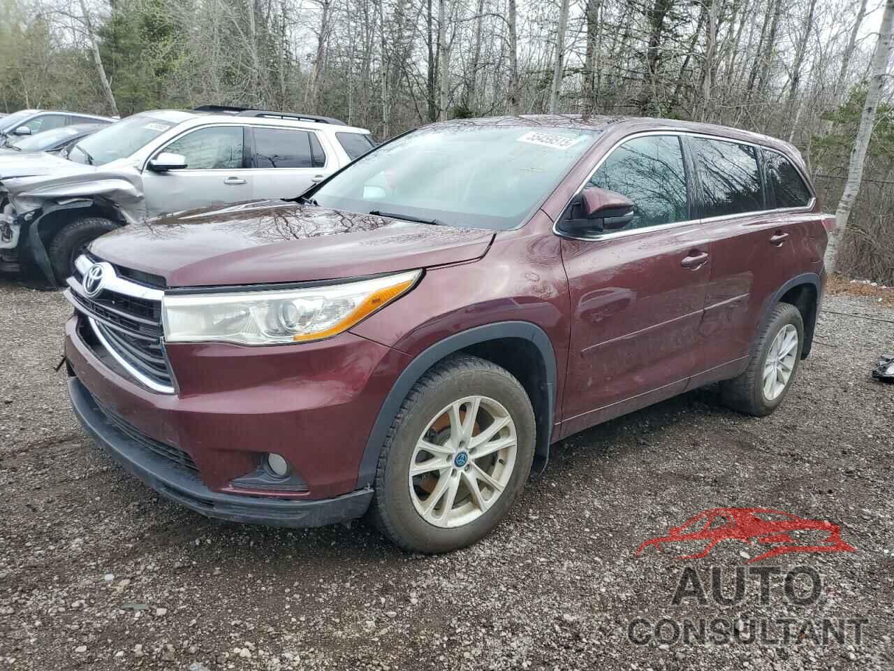 TOYOTA HIGHLANDER 2015 - 5TDZKRFH1FS079607