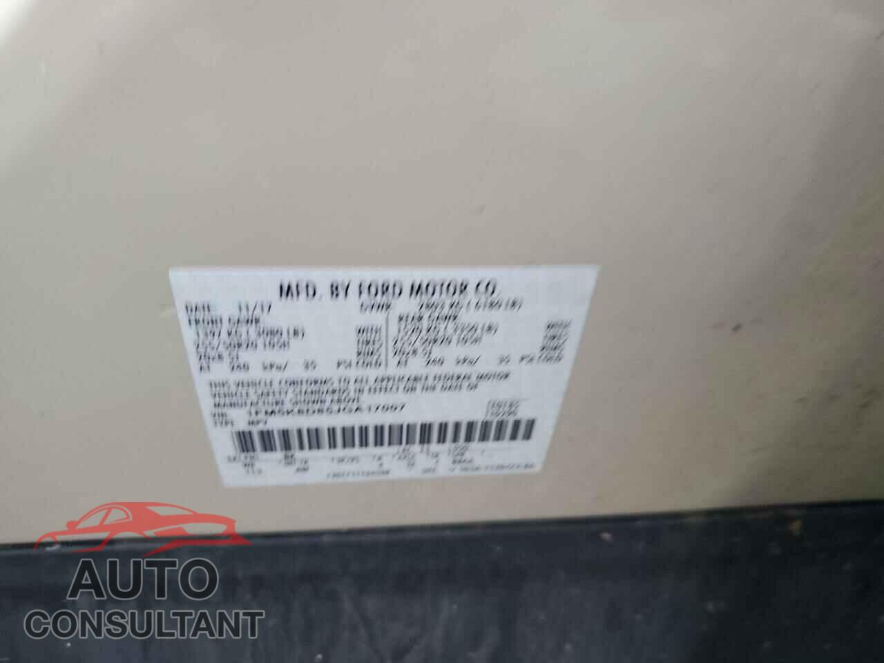 FORD EXPLORER 2018 - 1FM5K8D85JGA17007