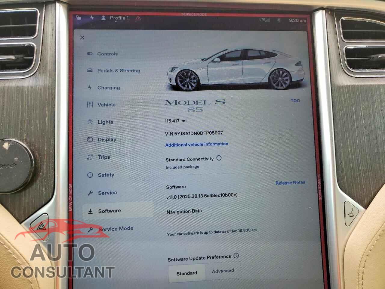 TESLA MODEL S 2013 - 5YJSA1DN0DFP05907