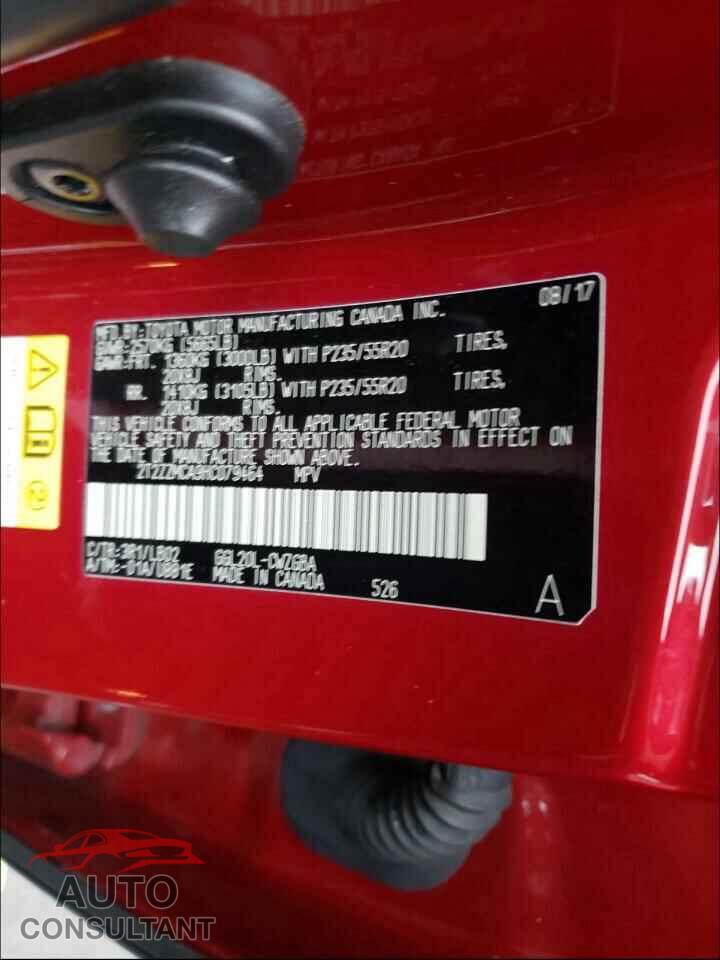 LEXUS RX350 2017 - 2T2ZZMCA9HC079464