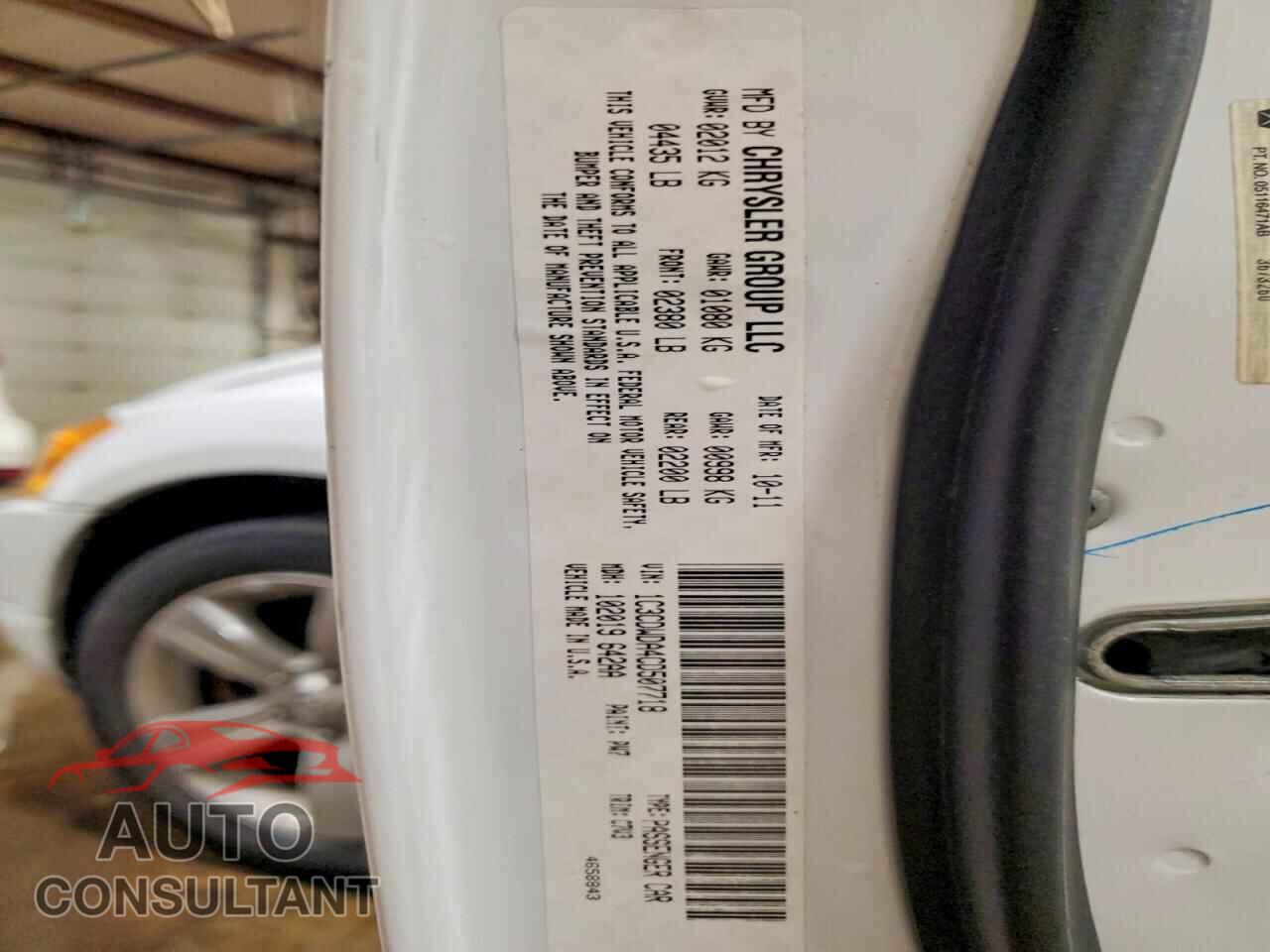 DODGE CALIBER 2012 - 1C3CDWDA4CD507718
