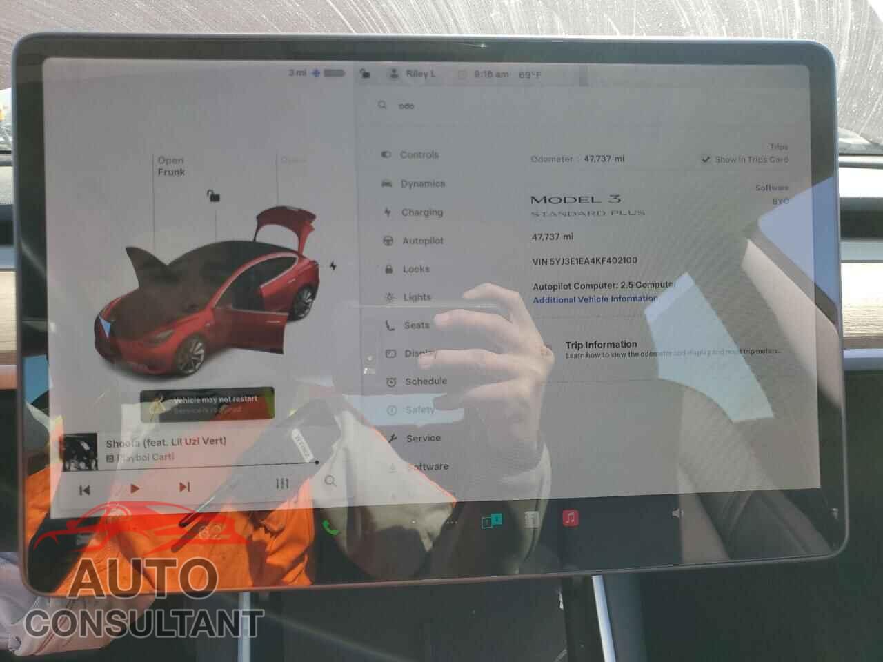 TESLA MODEL 3 2019 - 5YJ3E1EA4KF402100