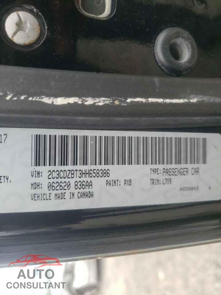 DODGE CHALLENGER 2017 - 2C3CDZBT3HH658386