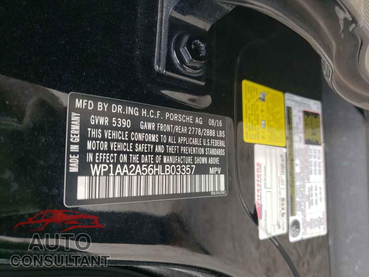 PORSCHE MACAN 2017 - WP1AA2A56HLB03357