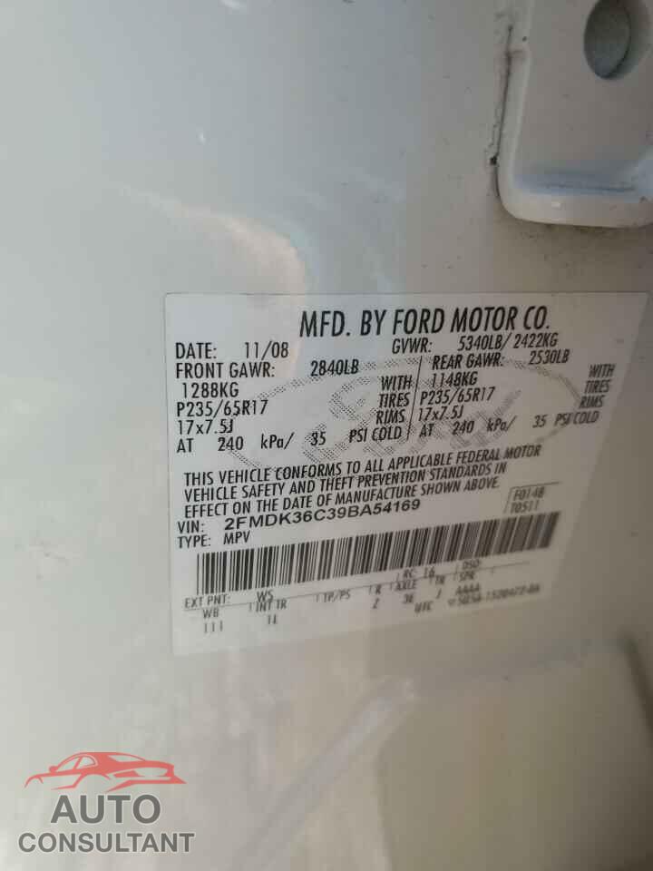 FORD EDGE 2009 - 2FMDK36C39BA54169