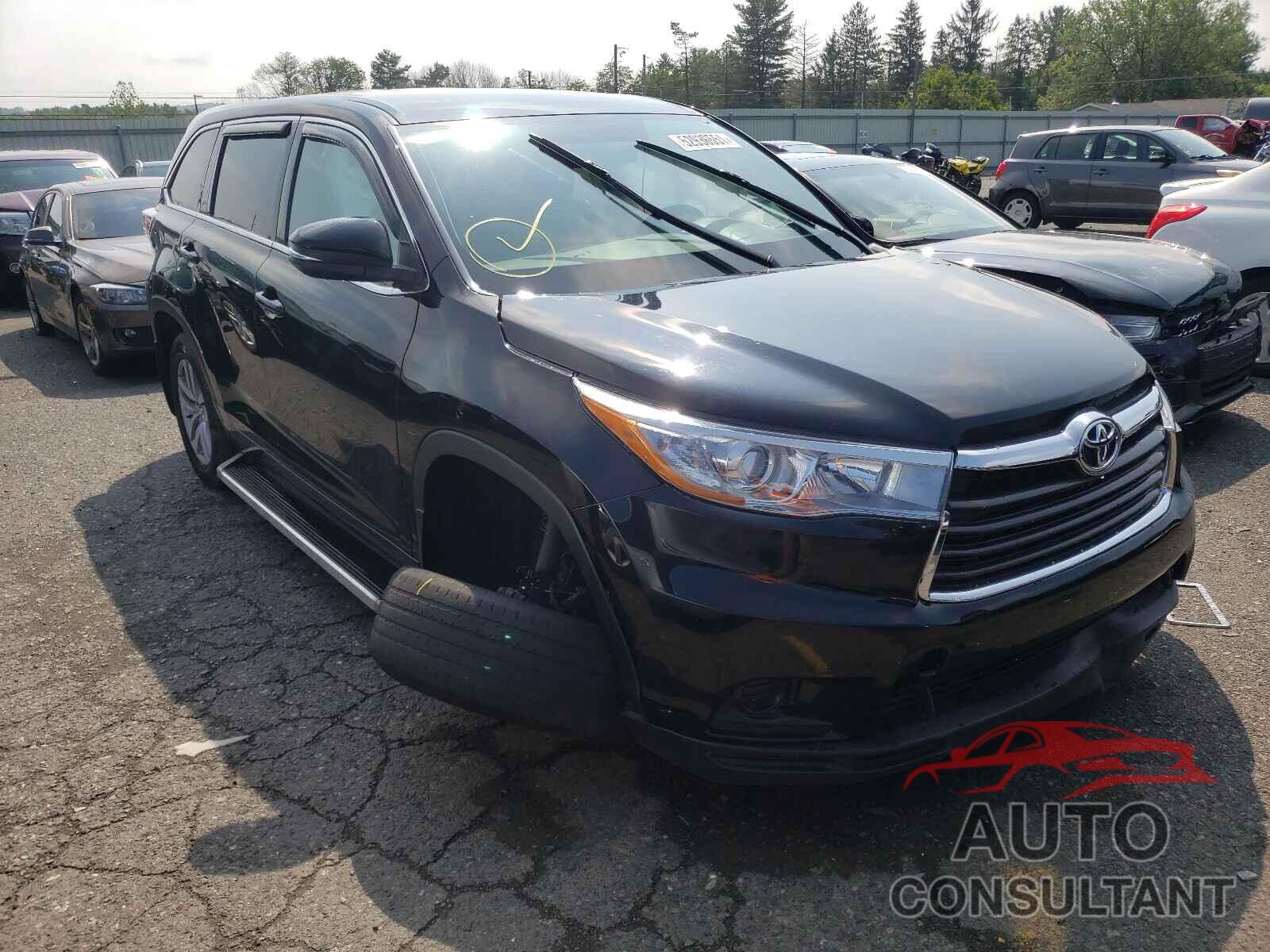 TOYOTA HIGHLANDER 2016 - 5TDBKRFH1GS307561