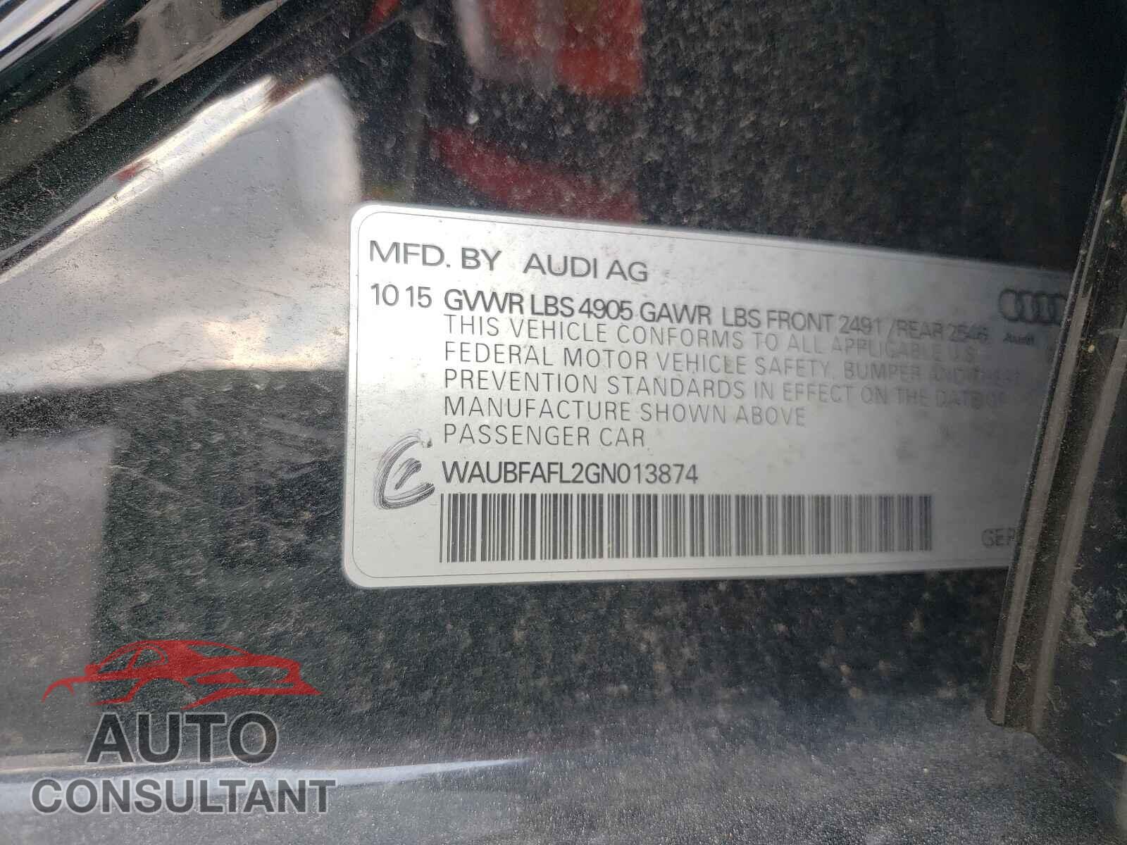 AUDI A4 2016 - WAUBFAFL2GN013874