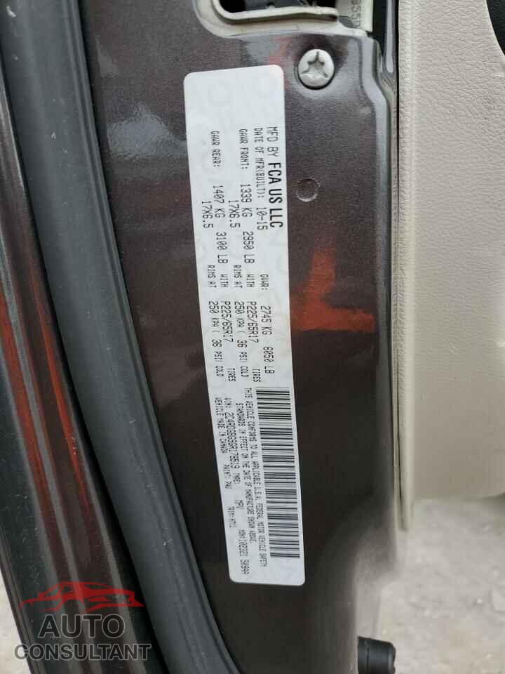 DODGE CARAVAN 2016 - 2C4RDGBG9GR178519