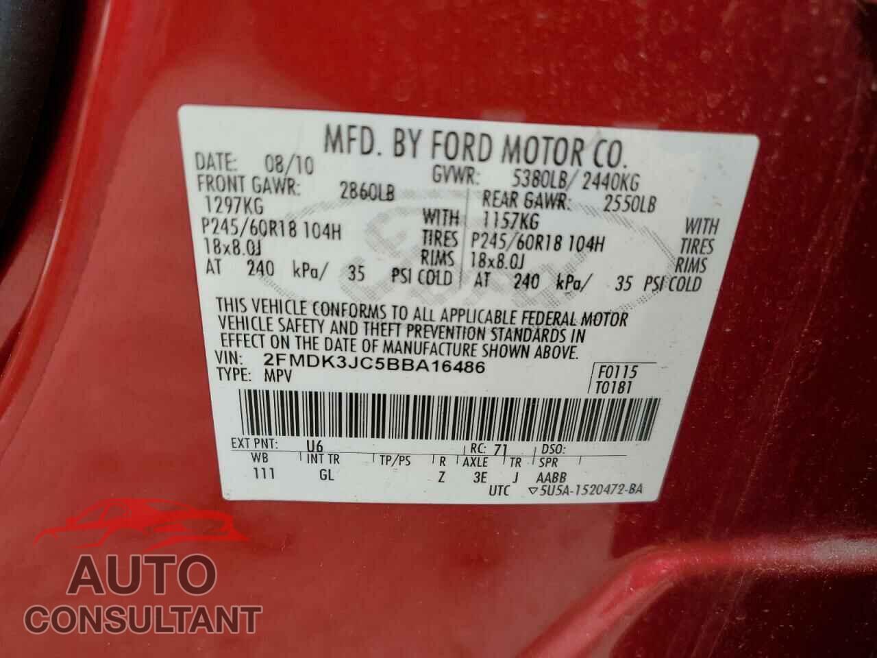 FORD EDGE 2011 - 2FMDK3JC5BBA16486