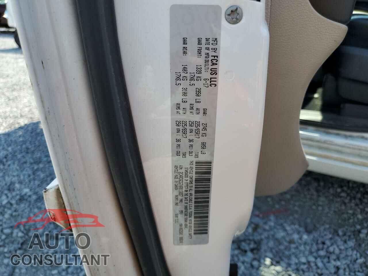 DODGE CARAVAN 2017 - 2C4RDGCG7HR813897
