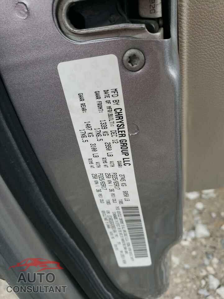 DODGE CARAVAN 2013 - 2C4RDGBGXDR651484