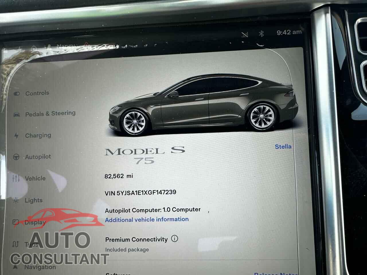TESLA MODEL S 2016 - 5YJSA1E1XGF147239
