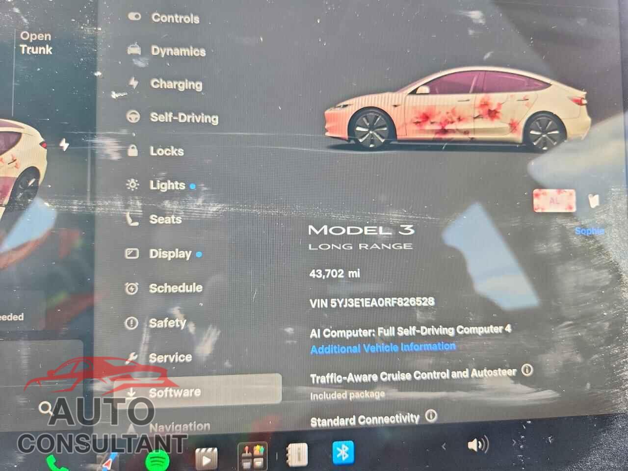 TESLA MODEL 3 2024 - 5YJ3E1EA0RF826528