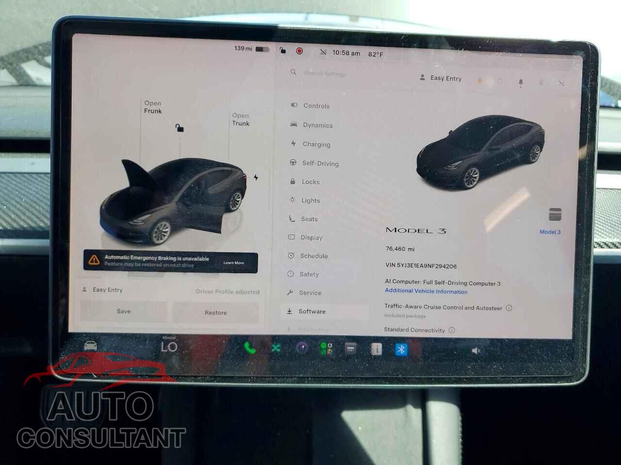 TESLA MODEL 3 2022 - 5YJ3E1EA9NF294206