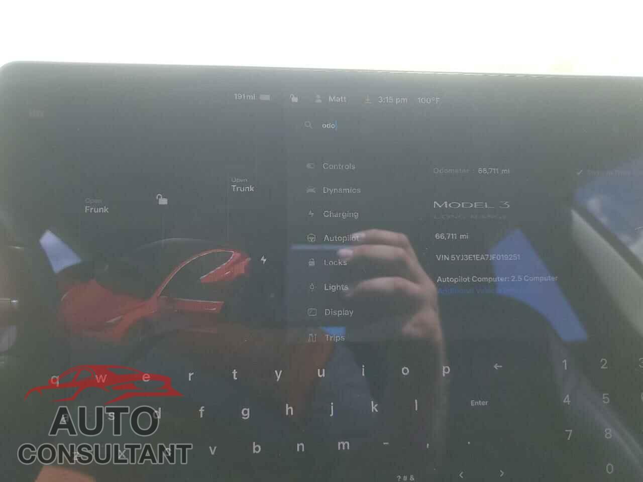 TESLA MODEL 3 2018 - 5YJ3E1EA7JF019251